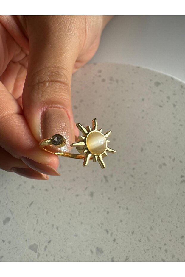 So Steady™ Çelik Ayarlanabilir 360 Derece Dönen Anksiyete Yüzüğü (Çelik)