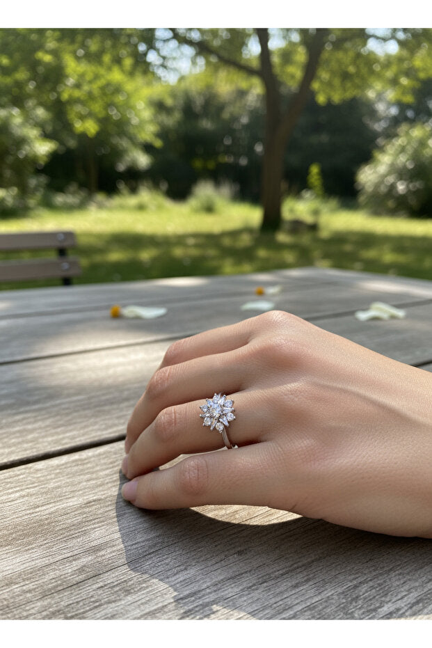 So Steady™ Anksiyete Lotus Yüzüğü  (ÇELİK)