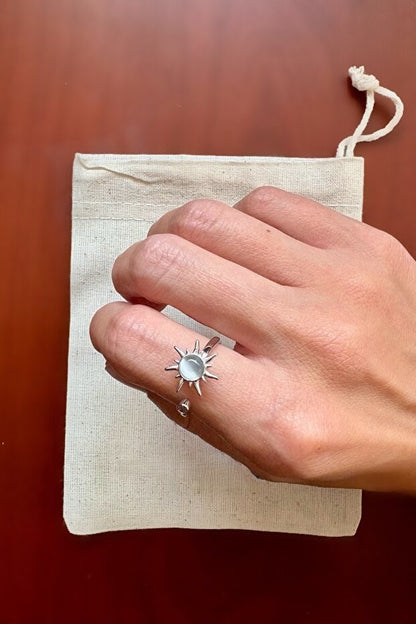 So Steady™ Çelik Ayarlanabilir 360 Derece Dönen Anksiyete Yüzüğü (Çelik)